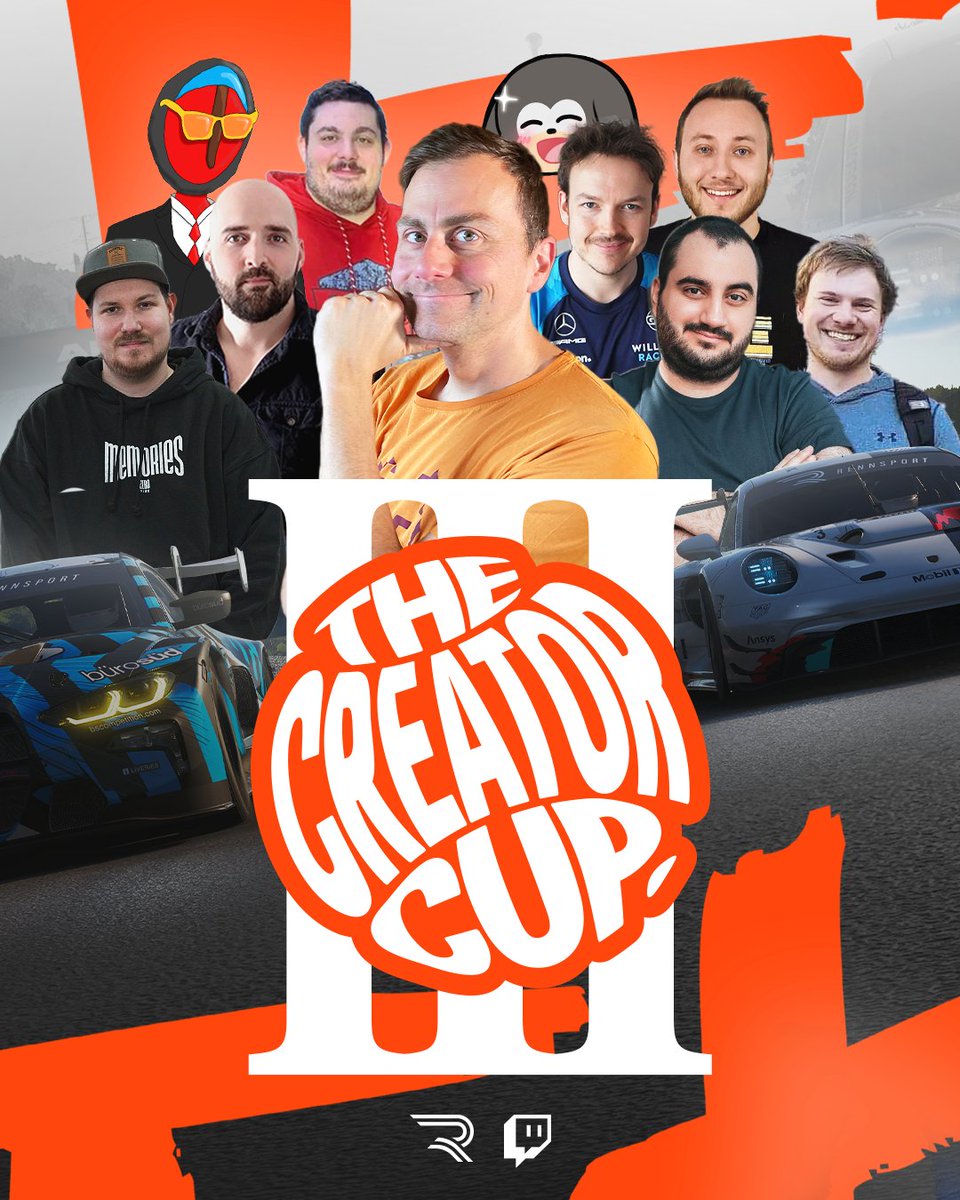 A Trilogy Awaits—it’s time for the third installment of the RENNSPORT #CreatorCup! 🏆

📍 3 Races
🥇 1 New Champion

Live this Saturday from 20:00 CEST on the official RENNSPORT Twitch channel.

#RENNSPORT #SimRacing #CreatorSeries