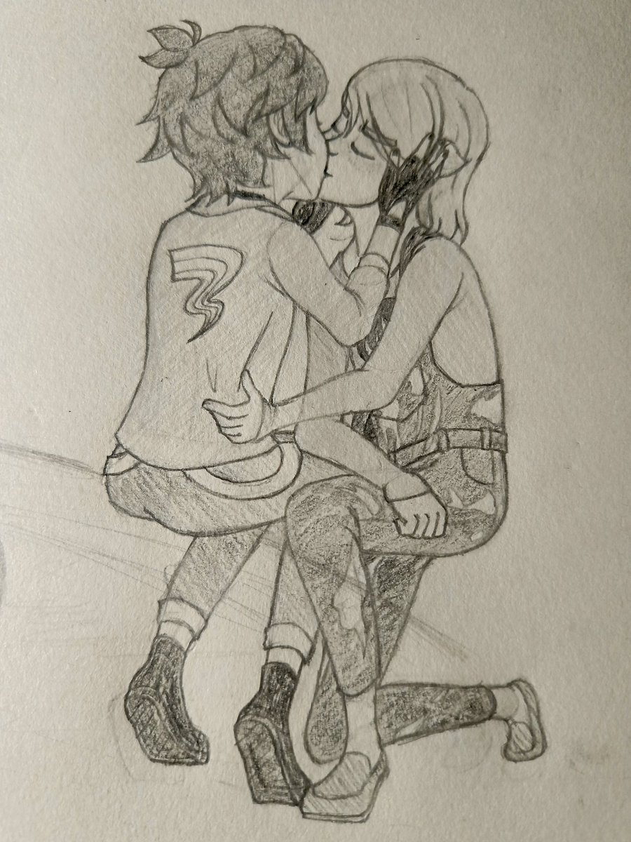 MatlidaC's tweet image. I hope I&apos;m not too late to the #marcaniel #nathmarc kiss redraw party.