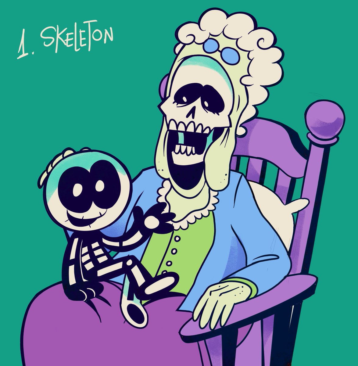 corecogitatio's tweet image. 1. Skeleton- Skeleton family members? #spookytober #spookymonth #spookymonthfanart