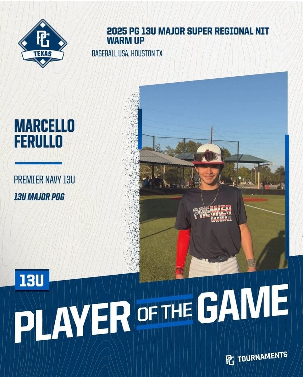 MarcelloFerullo's tweet photo. Player Of the Game

#baseball #collegebaseball #recruiting #CollegeRecruiting #mlbdraft2031 #mlbdraft #txhsbaseball https://t.co/Vl1sAtlghy