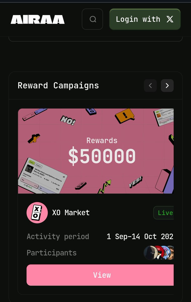 HEY XO and Airaa Fams!

Only 7 days left to end <a href="/xodotmarket/">XO Market</a> camping in <a href="/AiraaAgent/">AIRAA HQ 🌾</a> 🧠🔥

When Camping Start i saw there was many mistake in leaderboard 😅
but day by day Airaa team and <a href="/lightwaslost/">Light 🌾</a> work hard, fix all issue and now only real user can grab the leaderboard 💪

If