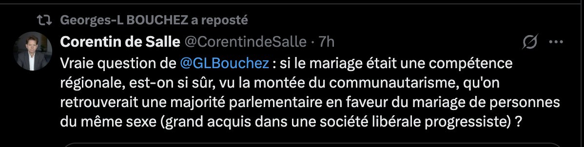 PorcoVolant's tweet image. La droite extrême-droitisée du MR ose remettre ça sur le tapis. C&apos;est infect.
On rappelle à nouveau que le MR avait voté CONTRE la loi autorisant le mariage homosexuel.
Comme il avait d&apos;ailleurs voté CONTRE la loi dépénalisant l&apos;IVG.
Par &quot;communautarisme&quot; des fachos intégristes.