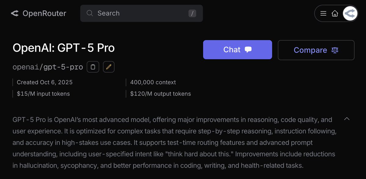 OpenRouterAI's tweet image. Now you can think *really* hard