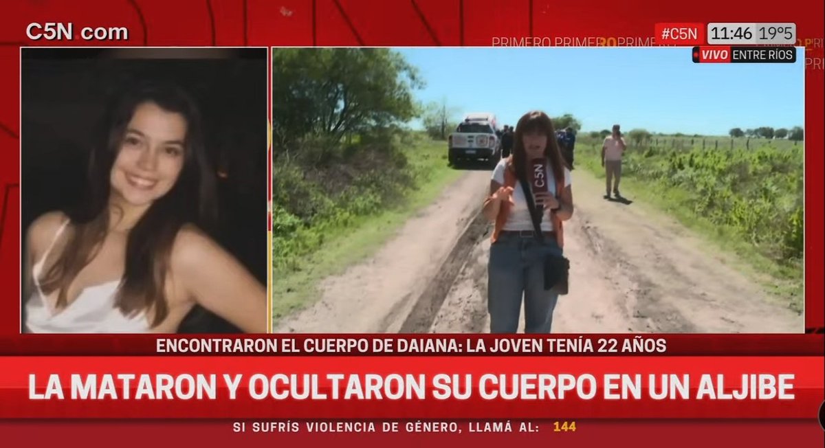 ClaudiFerreira_'s tweet photo. Entre Rios. Muy triste. Otro femicidio.

Apareció muerta Daiana Magalí Mendieta... Encontraron su cuerpo dentro de un aljibe. 

Y voy a ser muy dura y no me importa... Sigan jodiendo con los payasadas de Milei olvidándose de la gente. Sigan, después no quiero escucharlos quejarse de todo esto. 

Cómo siempre, impecable trabajo de mi amiga @MarielaLopezB ❤️