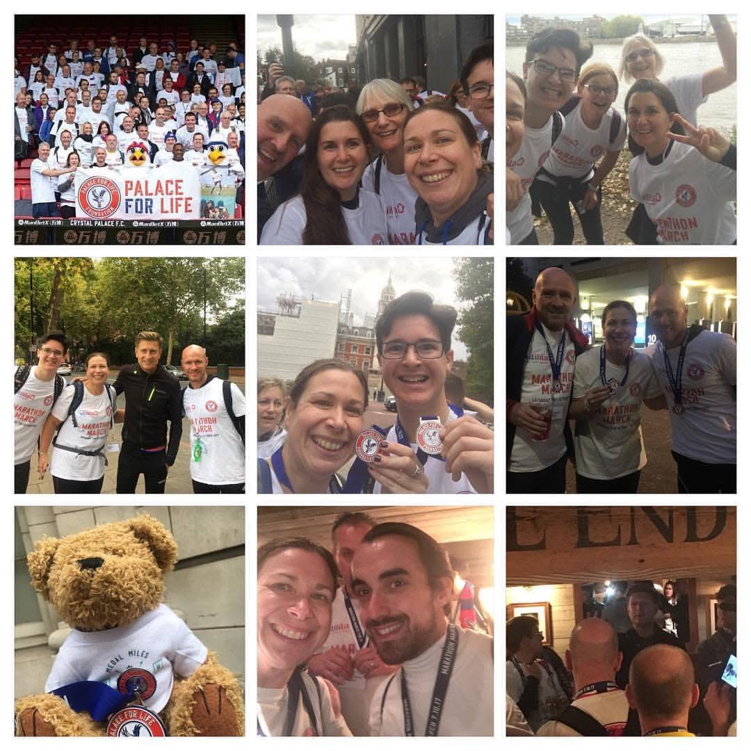 timeforgin7's tweet image. Love a good Facebook memory from 2017. First @PalaceForLife marathon March. The good old days when the legs worked 😆😆 and Steve putting his credit card behind the bar to celebrate the event. ❤️💙
Get behind this years walkers and donate to support the children of south london.