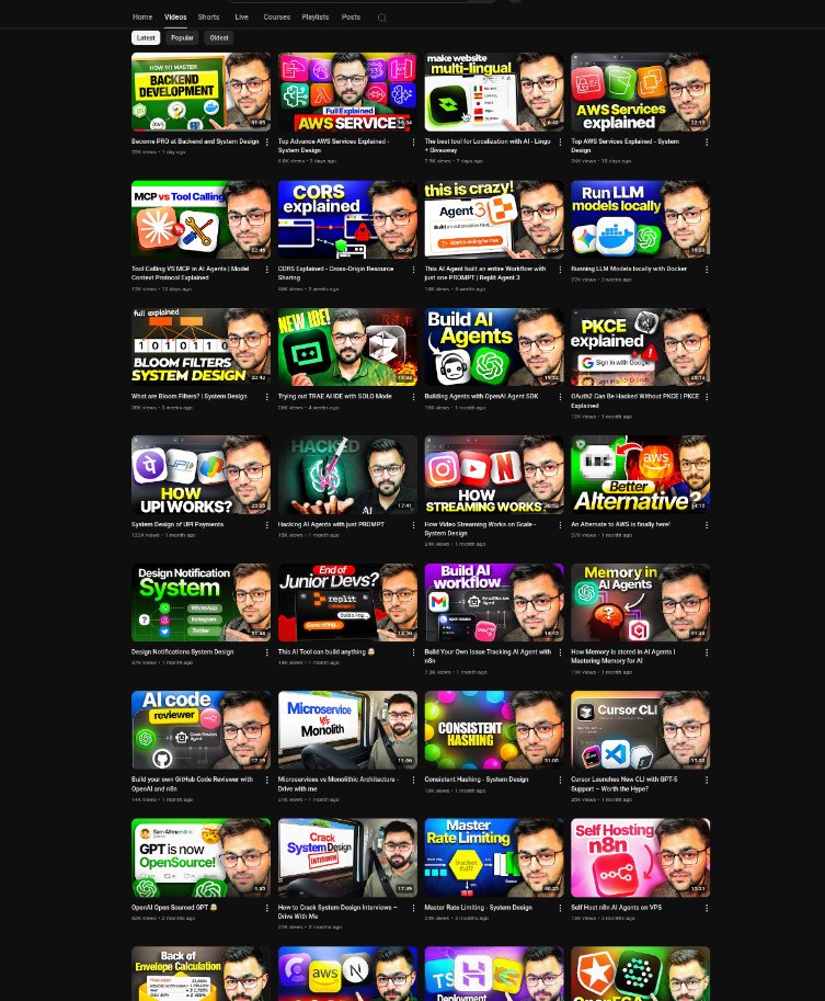 rajscriptsX's tweet image. . @piyushgarg_dev  is my go to channel while eating