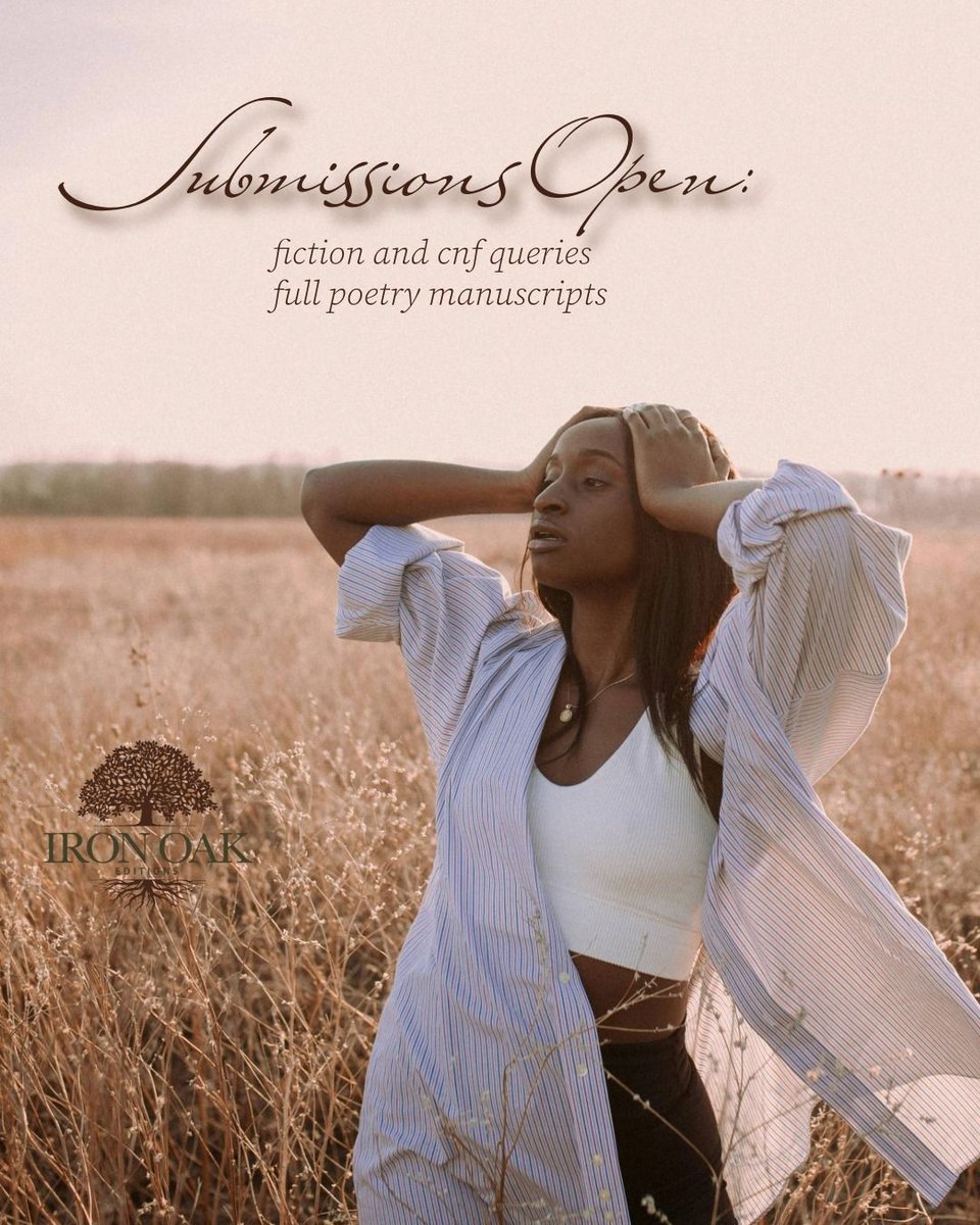 Iron Oak Editions seeks fiction and CNF queries and full poetry manuscripts.

Submission guidelines at the link below:

buff.ly/g7GAaeC

#writingcommunity