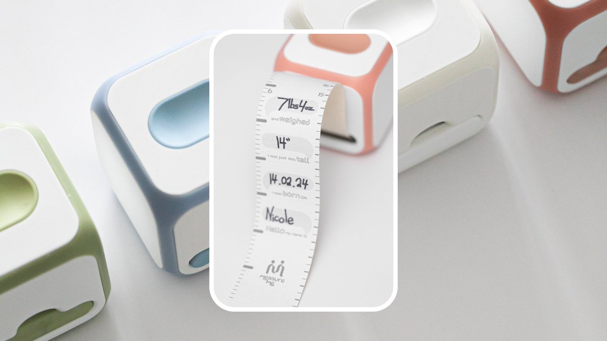 hyperstarter's tweet image. Measure Me:  The textured canvas includes space for name, birth date, birth weight, and birth height alongside growth measurements over time. kickstarter.com/projects/measu…