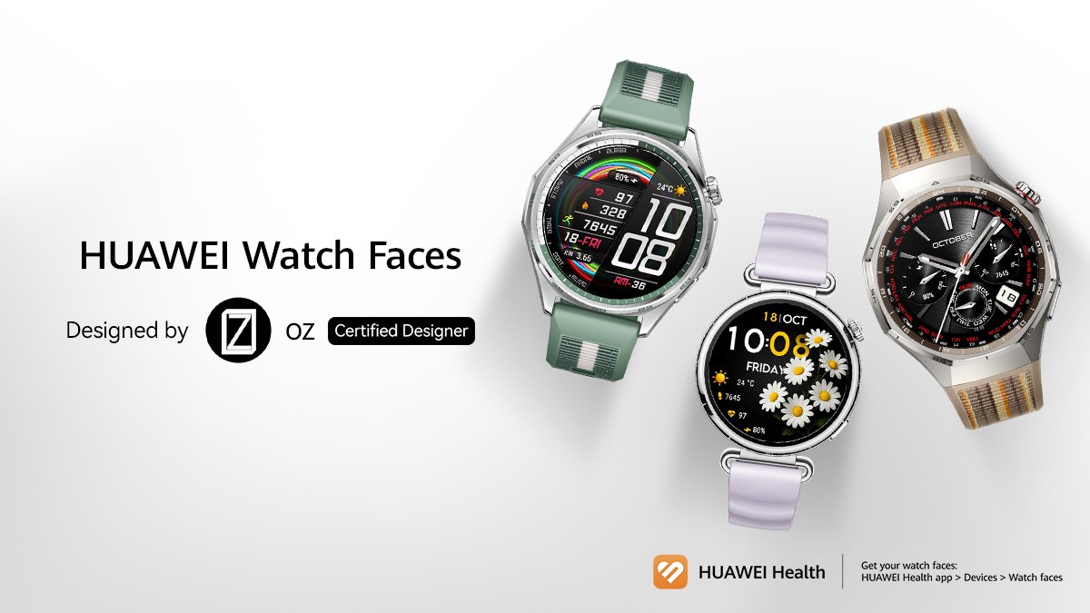 Meet OZ, a Huawei Watch Face designer 🎨⌚. His versatile designs make it easy to track time, health data, and weather at a glance — stylish, functional, and perfect for daily life 🌍.

Download Huawei Health to explore all watch faces: consumer.huawei.com/en/mobileservi…
#HUAWEIWatchGT6