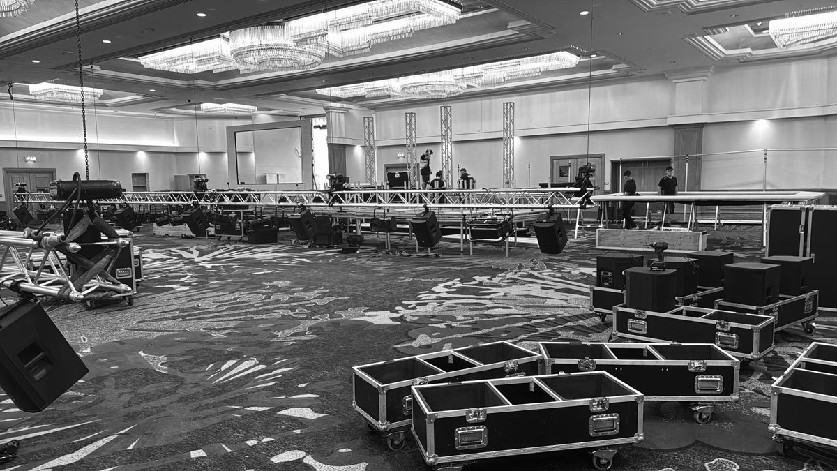 Let the build commence! We’re looking forward to seeing our design come to life #stagesets #production #events