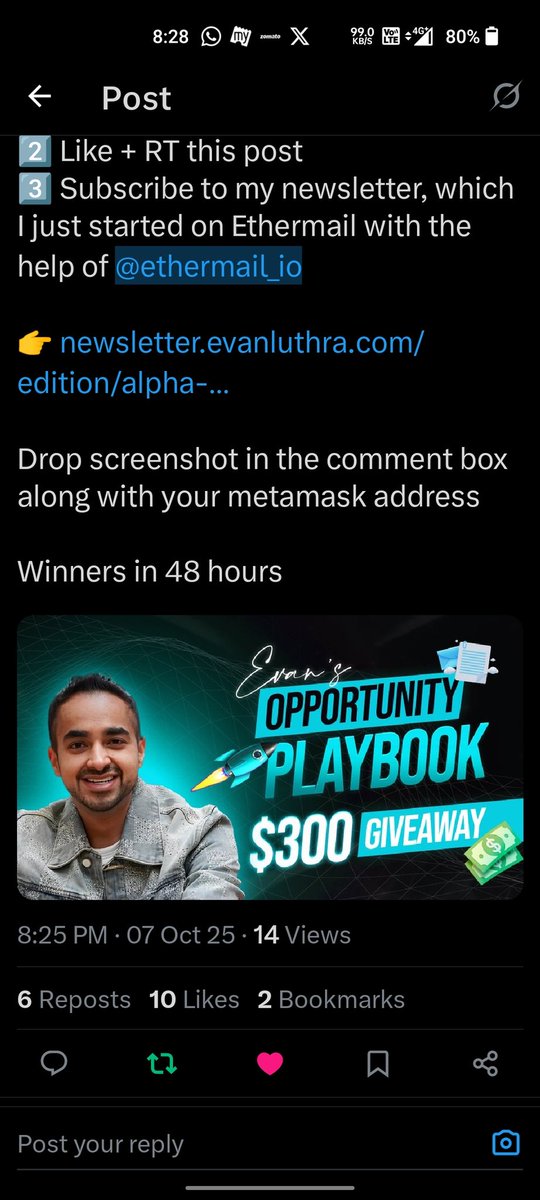 ATULNAGPAL808's tweet photo. @EvanLuthra @ethermail_io LFG🔥🔥 https://t.co/YloZ9D4Wb4