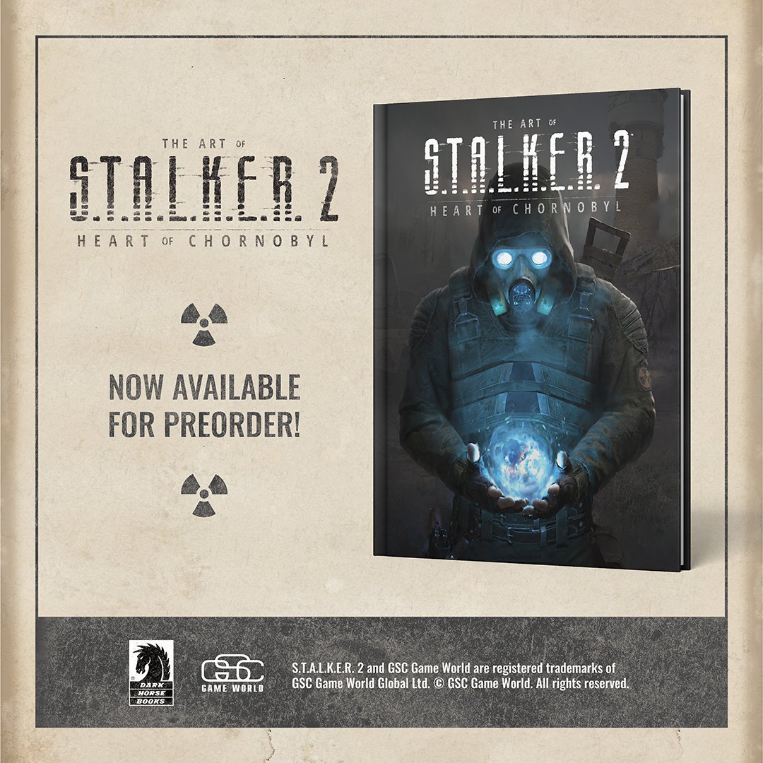 Coming this December from <a href="/GSC_GW/">GSC Game World</a> and Dark Horse Books: The Art of S.T.A.L.K.E.R. 2: Heart of Chornobyl, a new hardcover book offering an in-depth look at the first-person shooter survival-horror game. Details and pre-order: bit.ly/4mnRKb0

See what awaits you in the