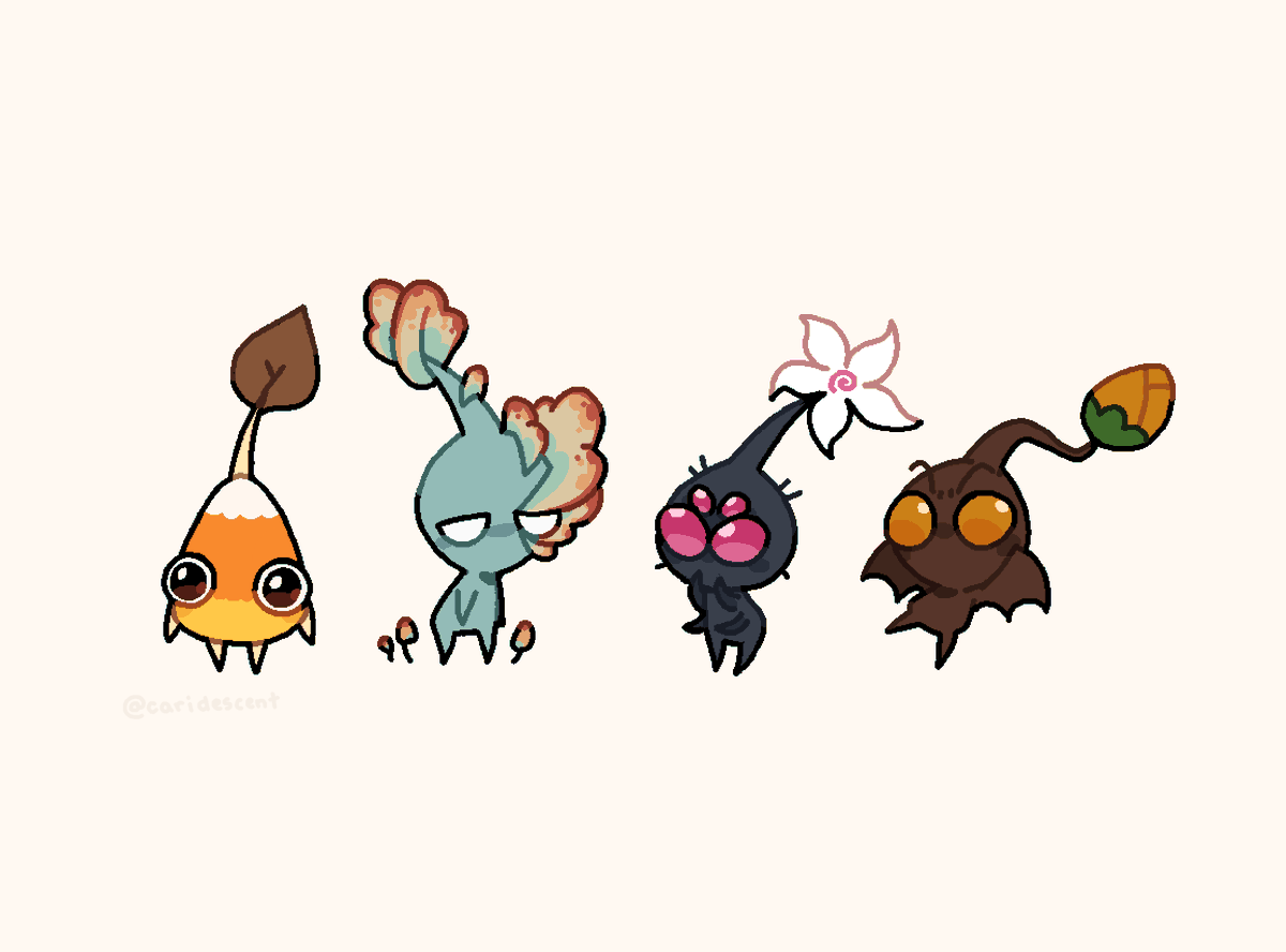 caridescent's tweet image. more halloween pikmin!