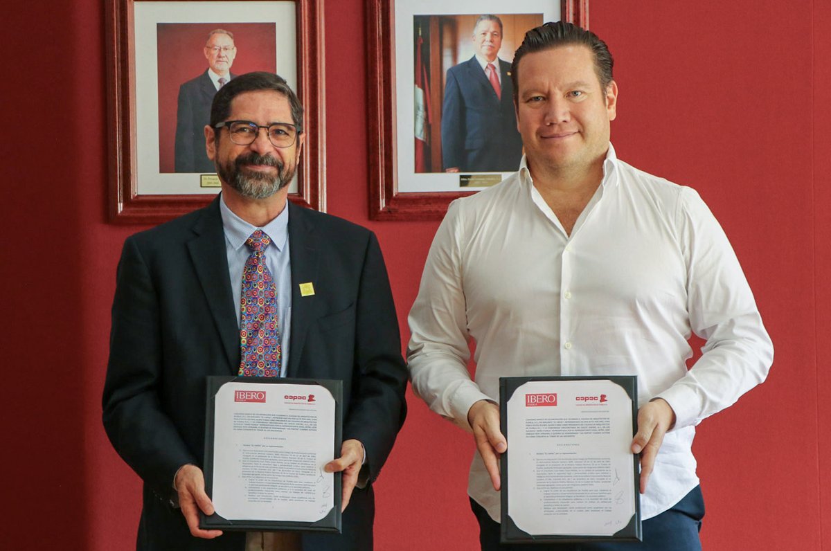 📰La IBERO Puebla, convencida de que mejorar el mundo es posible a través de la vinculación, actualizó su convenio de colaboración con el Colegio de Arquitectos de Puebla.
➡️ acortar.link/74xD0W 

#ArquitecturaIBEROPuebla
