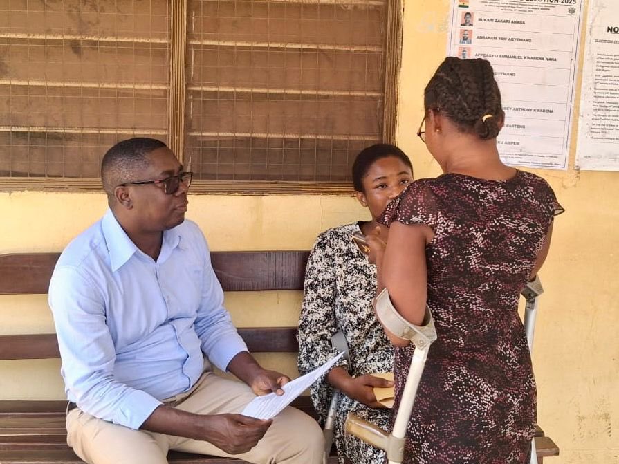 gboakogh's tweet photo. Moments ago, on my way to the Municipal Coordinating Director’s office to follow up on the DRIP machines meant to work on the roads in the Tano North Constituency, I met Miss Esther Asare, a physically challenged yet enterprising young lady who has just been offered admission to the Sunyani Technical University to pursue a Bachelor of Technology (B-TECH) in Fashion Design.

Esther was sitting quietly at the entrance of the old Assembly block, unsure of who to submit her scholarship application forms to. Guided by instinct, I approached her to find out what the issue is, and the rest, as they say, is history.

I have personally committed to pay her first-year admission and tuition fees out of pocket, and will also provide some of the essential items she needs to begin her studies.