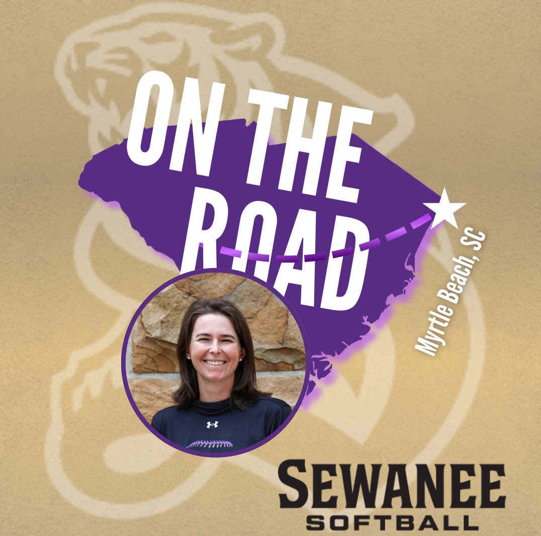 SoftballSewanee's tweet photo. Coach Win will hit the road this weekend looking for future tigers in Myrtle Beach! 
Drop your schedules below👇 https://t.co/6QX1IZHcja