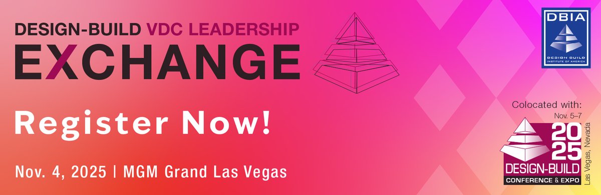 BrianSkripac's tweet photo. We're less than one month away from the #DesignBuild #VDC Leadership Exchange (#VDCLEx) in Las Vegas at the #DBIACON. If you haven't registered to attend, click here: https://t.co/OK32KsYFh6
#BIM #VDC #Collaboration #Robotics #RealityCapture #Coordination #DfMA #DigitalStandard https://t.co/RdQAVviyTj