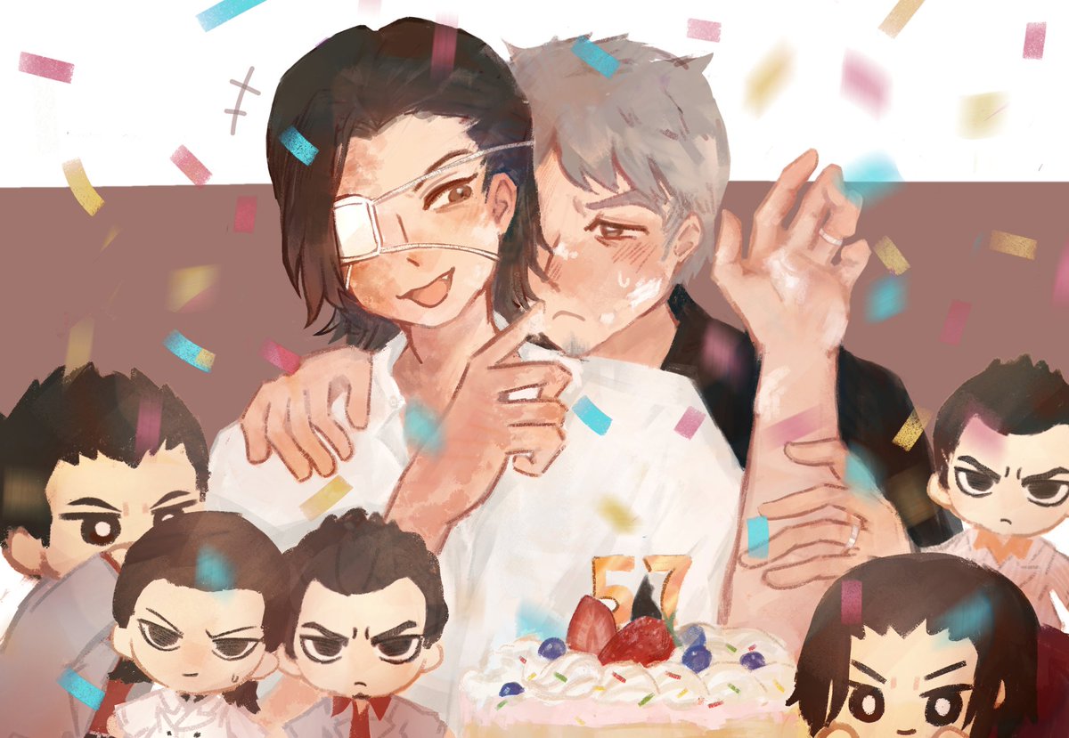 nsk生日快乐🥺
画了生存if的8桐锦！
#龍が如く