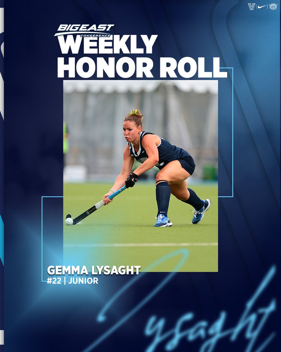 VillanovaFH's tweet photo. Two 'Cats earned @bigeast Weekly Honor Roll this week!๐ผโ
#GoNova #NOVAFH https://t.co/2EnNVgv9Ri