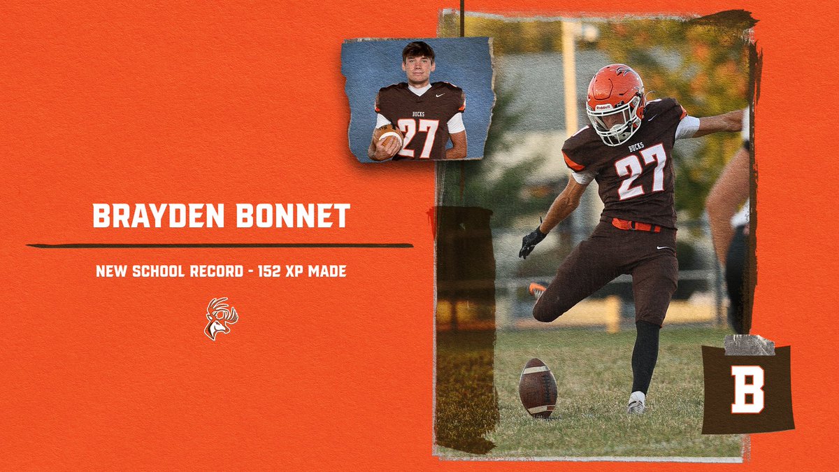 🏈 New school record!
Buckeye’s Brayden Bonnet has made 152 career XPs, breaking Clay Gunkelman’s record of 148 (2017–19). Congrats, Brayden! 🧡🦌

Article - buckeyeathletics.org/new-school-rec…