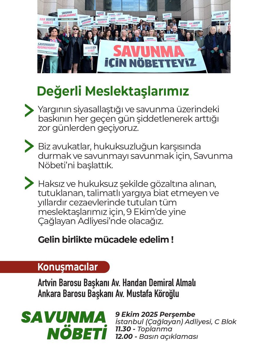 Dayanışma çağrımız:

<a href="/SavunmaNobeti/">Savunma Nöbeti</a>