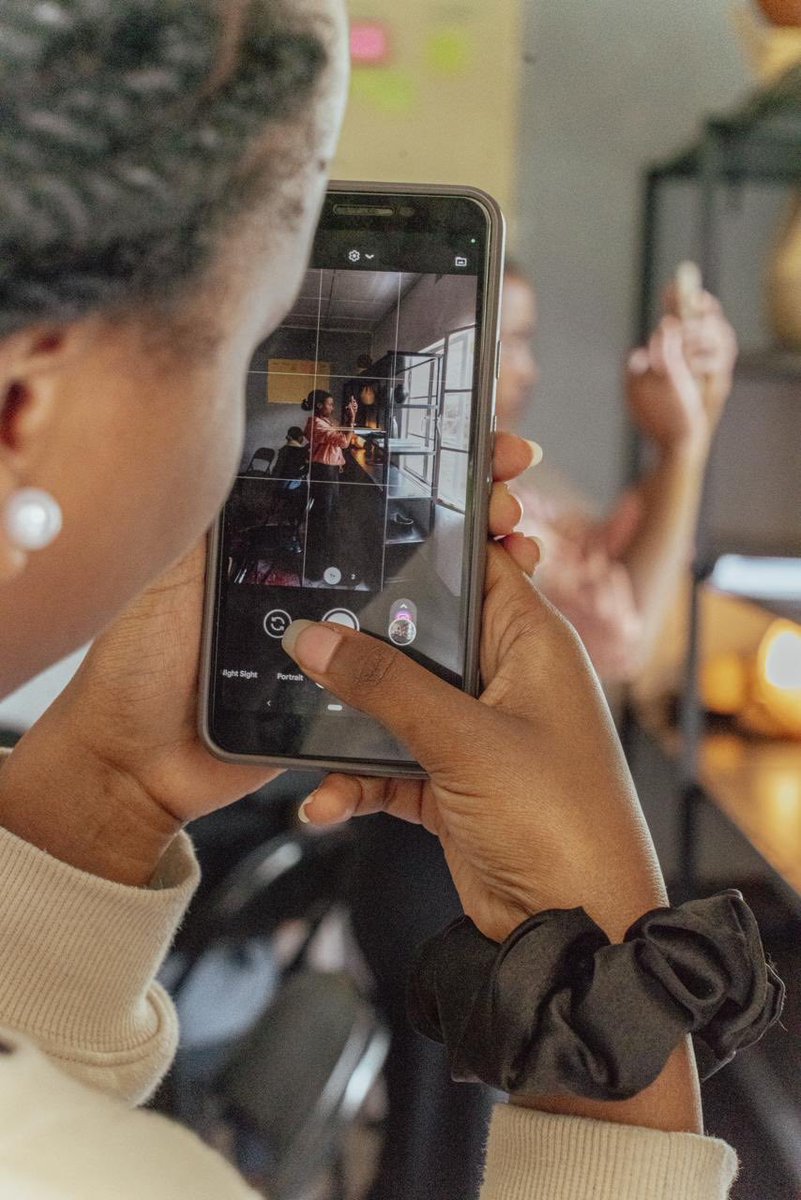 Then01rstudio's tweet photo. #Day2 We kicked off with a quick photo session, putting Day 1 lessons into practice. 
Then we dove into the basics of editing cropping, lighting, focus, and more, using mobile apps to enhance each image.

Step by step, building their creative power https://t.co/kz4quVmp7q