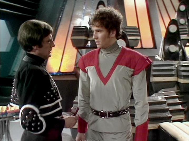 Series C, Episode 09 - Sarcophagus

AVON:  [Into bracelet] Dayna, what happened?
[The teleport room on the Liberator. Dayna is at the controls, TARRANT is near by.]
DAYNA:  Nothing happened.
AVON:  [V.O.] I was late getting here and Vila arrived on his head.