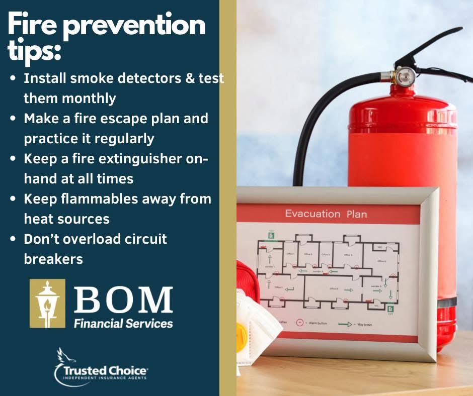 It’s National Fire Prevention Week! Here are just a few tips to help keep your home and business safe.