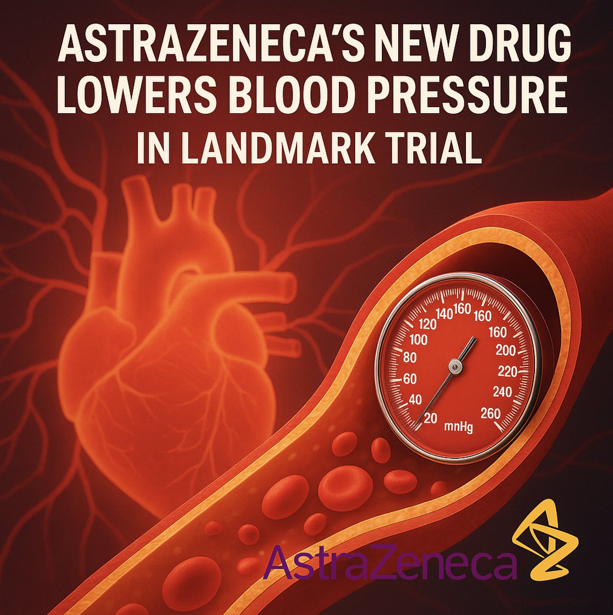 PharmaJob's tweet photo. 💥 AstraZeneca’s New Drug Lowers Blood Pressure in Landmark Trial 💊
Big news in cardiovascular medicine — AstraZeneca’s experimental drug Baxdrostat has successfully cut blood pressurein a major Phase III trial, showing real promise for patients whose hypertension remains uncontrolled despite multiple medications.

Nearly 800 participants with treatment-resistant high blood pressure took part in the 12-week study. Those receiving Baxdrostat saw an average drop of around 9–10 mmHg in systolic blood pressure compared to placebo — a difference large enough to significantly reduce risks of stroke, heart attack, and kidney disease.

Even more striking, about 40% of patients on the drug reached healthy blood pressure levels — double that of the control group.

🔬 How it works:
Baxdrostat targets aldosterone synthase, an enzyme that helps produce the hormone aldosterone, which regulates salt and water retention. By blocking this process, it tackles one of the root biological causes of high blood pressure rather than just managing symptoms.

🌍 Why it's significant:
Hypertension affects over a billion people worldwide.
Millions still can’t achieve safe blood pressure levels even with three or more drugs.
A therapy that works on top of existing treatments could transform care for this group.
AstraZeneca plans to seek regulatory approval later this year — and is already exploring Baxdrostat for chronic kidney disease and heart failure.