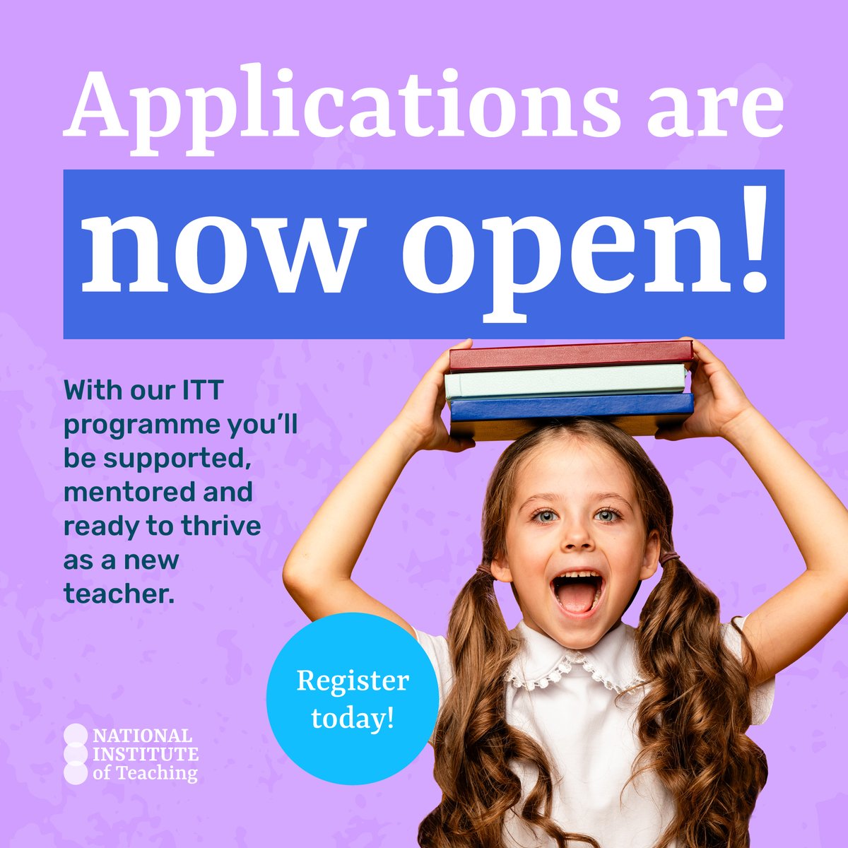 InspirationTSH's tweet image. Initial Teacher Training applications are now open! Train to teach at Inspiration Teaching School Hub, with the National Institute of Teaching. 

This is the year. Enquire now and find out more about your future as a teacher.

#ApplicationsOpen #TrainToTeach