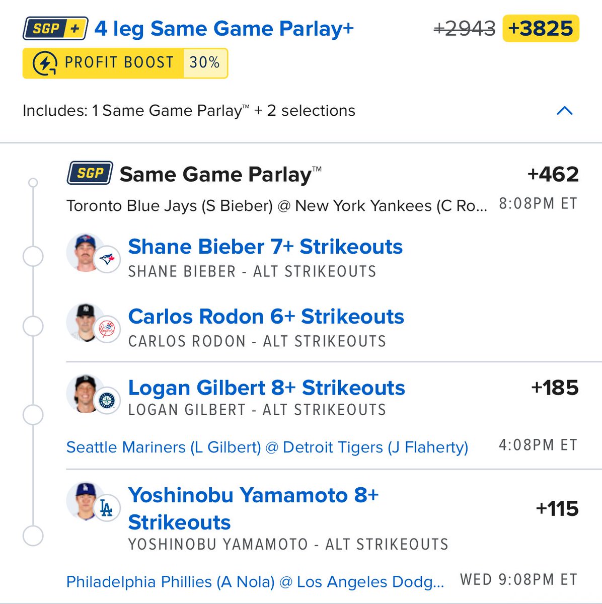 Strikeouts have been on fire this postseason so let’s see. Tail responsibly!

#GamblingX #GamblingTwiiter