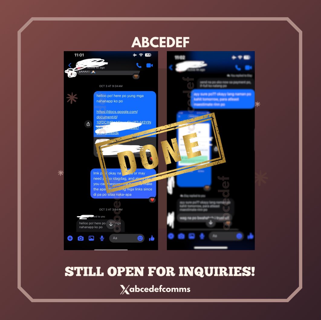 abcedefcomms's tweet image. ── .✦· RRLs 

thank you for trusting abcedef!

╰┈➤ i&apos;m still open and accepting academic commissions! dm for inquiries!