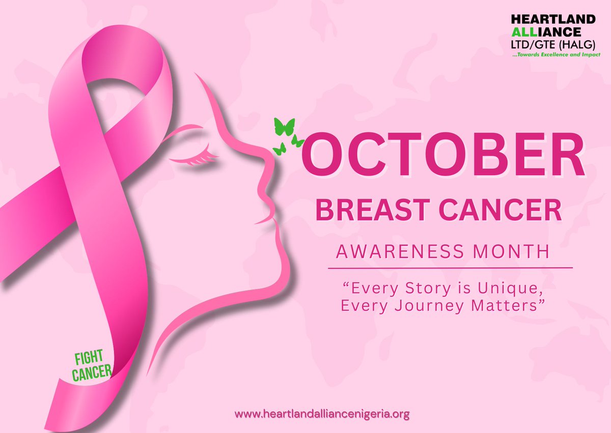 HALG joins the world in marking Breast Cancer Awareness Month themed: “Every Story is Unique, Every Journey Matters.” Know your normal—self-check monthly, book a clinical exam/mammogram if eligible. Early detection saves lives. #PinkOctober #BreastCancerAwareness #HALG