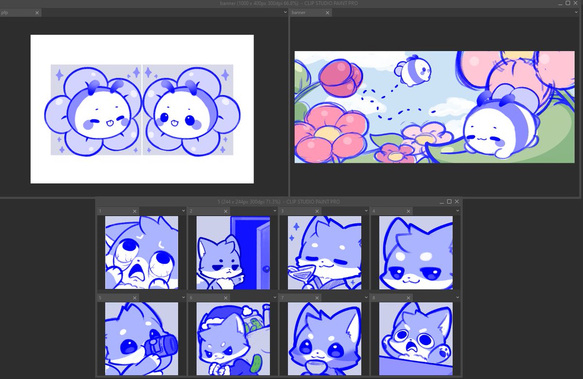 havent posted in awhile! dont forget me! ; w ;
here are some recent wips!