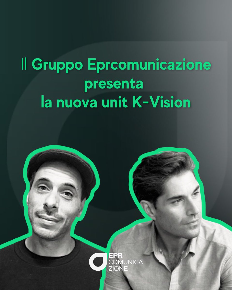 #Eprcomunicazione presenta K – Vision, la nuova unit dedicata alle esperienze visive multimediali e immersive, realizzate stand alone o nell’ambito di progetti di comunicazione integrata.

A capo Fabio Dell’Anna e Dario Carrarini, professionisti di primo piano nel panorama