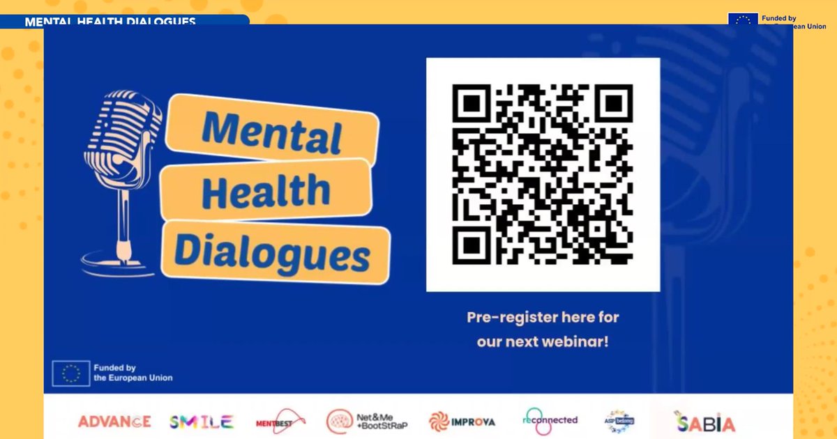 🎥The 5th #MentalHealthDialogueSeries webinar is now online!

“How can digital tools help reduce #MentalHealth stigma?”

🧩 Vincenza Frosdardi (Policlinico Sant'Orsola IRCCS) shared our human-centred approach for youth well-being.

▶️Full recording: youtu.be/p8XGIaMkdNo