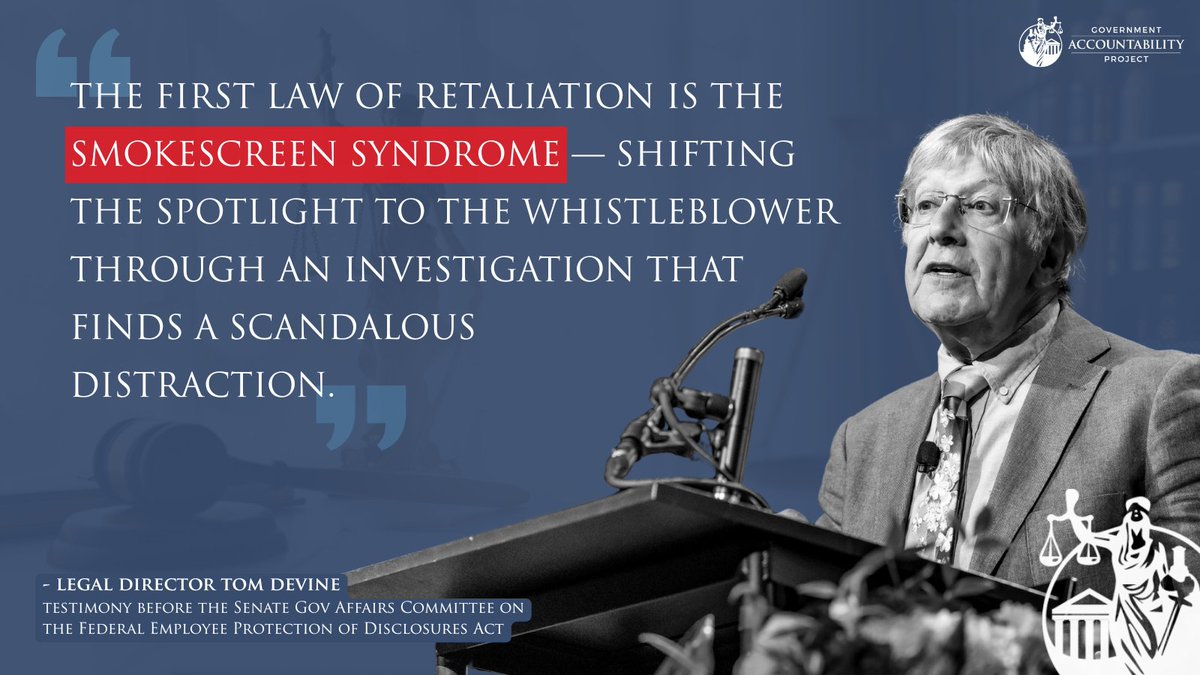 ⚡️ Whistleblowers help keep our communities safe and corporations accountable—yet retaliation against them remains widespread.

The Smokescreen Syndrome is a common retaliation tactic, where instead of addressing the issue a whistleblower exposed, an investigation uncovers a