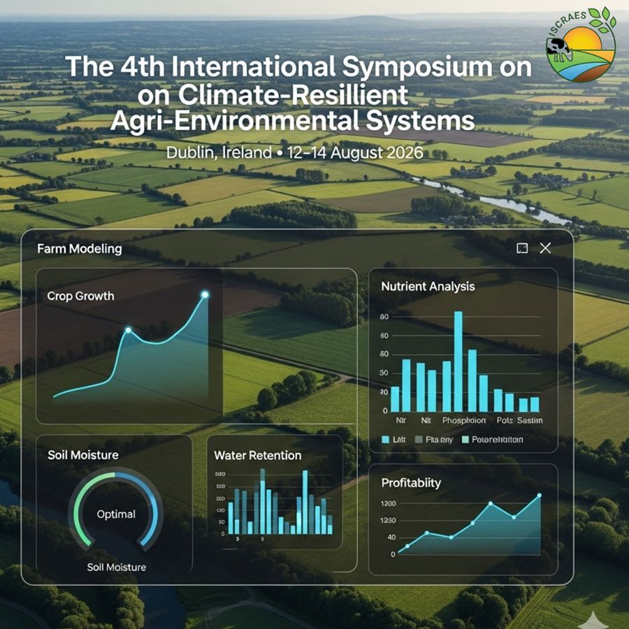 ISCRAES's tweet image. 🧠 Introducing Session: Farm Modelling &amp;amp; Decision Support Systems
Models → decisions: production, climate change mitigation and adaptation, sustainability.
Join  #ISCRAES2026 • Dublin • 12–14 Aug 2026
 EB 31 Dec ’25 | Abstracts 31 Mar ’26
 🔗 iscraes.org