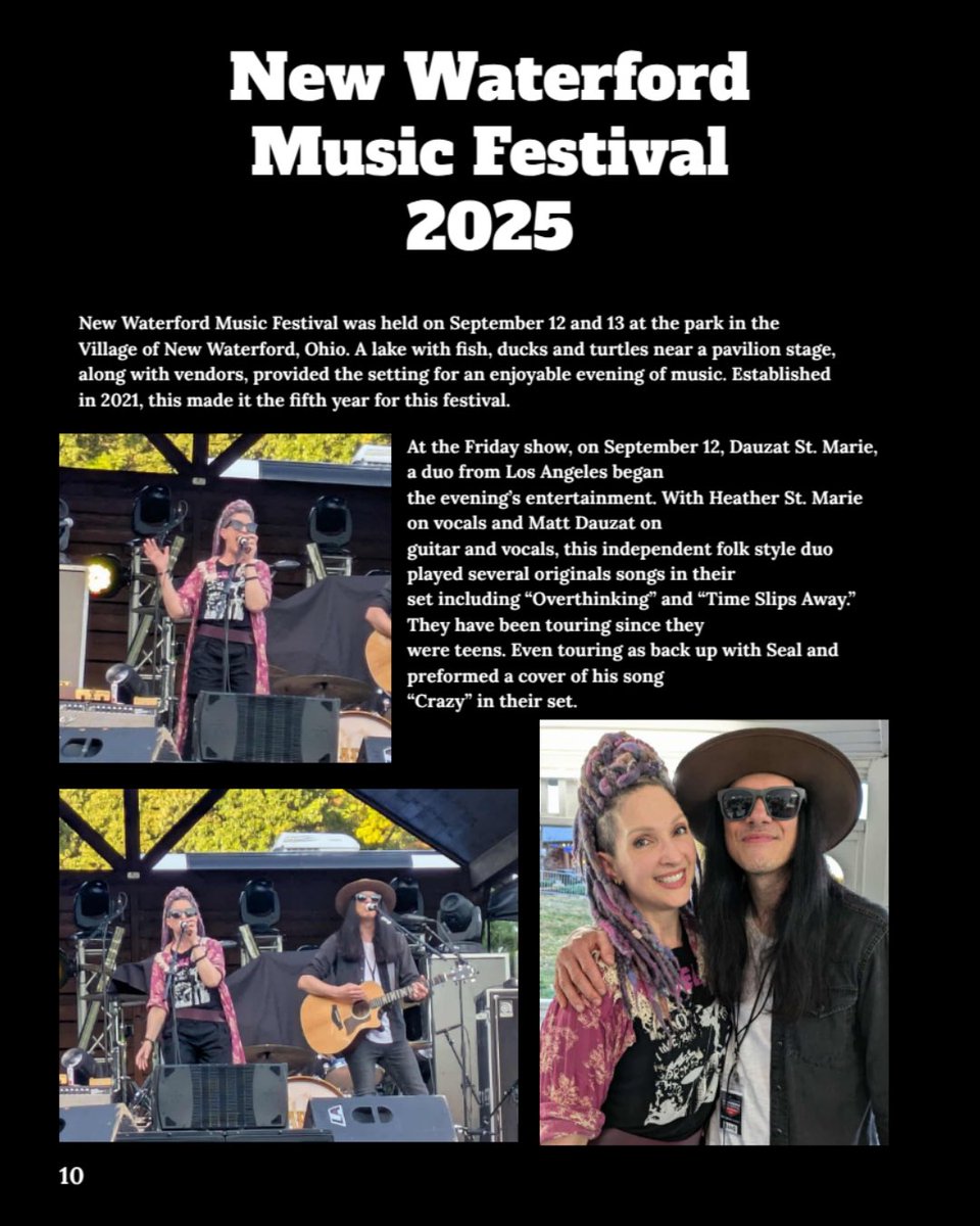 🔥 Concert Review 🔥

Author Melissa Carpenter dives into an unforgettable night at the New Waterford Music Festival — featuring <a href="/DauzatStMarie/">Dauzat St.Marie</a>, Parker Barrow, and <a href="/hindermusic/">HINDER</a> tearing up the stage in Ohio! 🎸🎤

Get the full breakdown of the vibes, the energy, and every epic