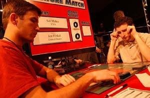 targetplayer's tweet photo. My fav loss in 29 years of comp MTG was to Finkel at PT San Diego 2002 (3xODY draft).  

I win the roll and choose to...sit on the right-handed side of the feature zone, ceding play-draw to Jon, who chooses play and wins. 

Game 2 I choose draw and win. 

Game 3 he chooses draw. https://t.co/4wQoJvnr6m