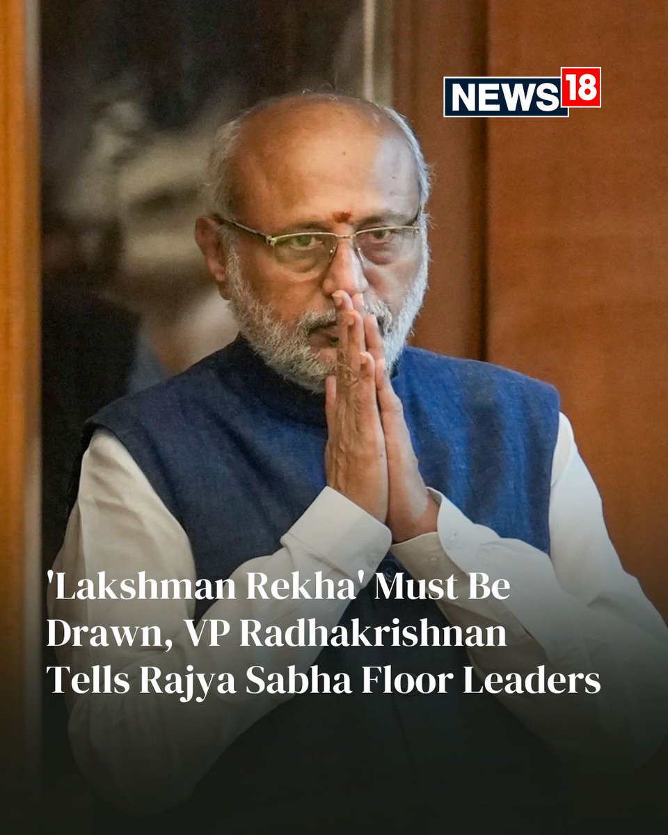 #Politics | In his second meeting after being sworn in as the Rajya Sabha Chairman, Vice President of India CP Radhakrishnan met with floor leaders of various political parties in Parliament 

<a href="/payalmehta100/">🦏 Payal M/પાયલ મેહતા/ पायल मेहता/ পাযেল মেহতা</a> 

news18.com/politics/laksh…