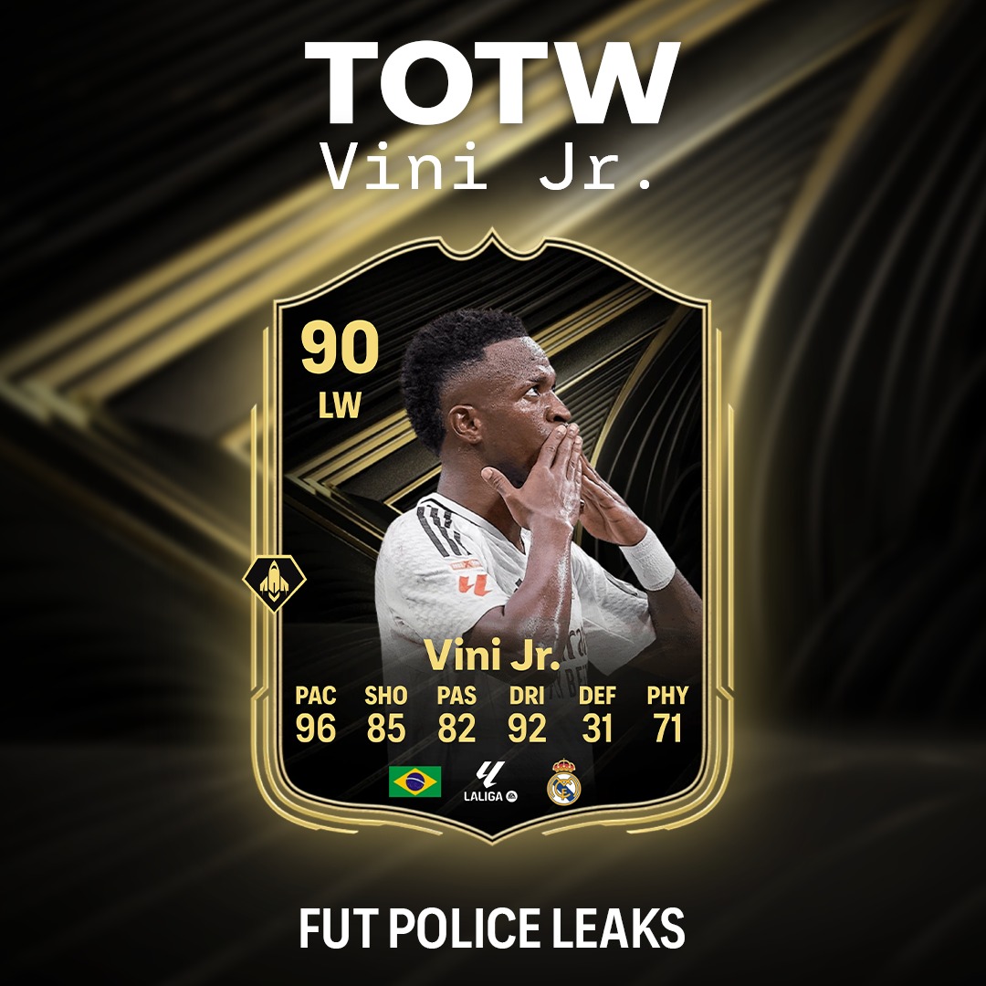 🔥🔥🔥🔥🔥🔥🔥🔥🔥🔥🔥🔥🔥🔥🔥🔥🔥
🔥🔥🔥🔥🔥🔥🔥🔥🔥🔥🔥🔥🔥🔥🔥🔥🔥

🚨 EXCLUSIVE: Vini Jr 🇧🇷 is set to come to Ultimate Team in TOTW 3 

This TOTW is looking good ✅

Who else would you like to see? 👀