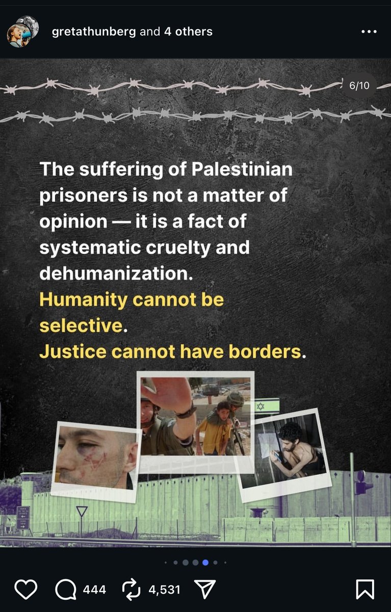 🤡UNBELIEVABLE: Greta Thunberg and other Hamas-lovers posted a picture of emaciated Hamas hostage Evyatar David as an example of “the suffering of Palestinian prisoners.”

Truly beyond parody, especially as these “activists” refuse to demand Hamas release the hostages and