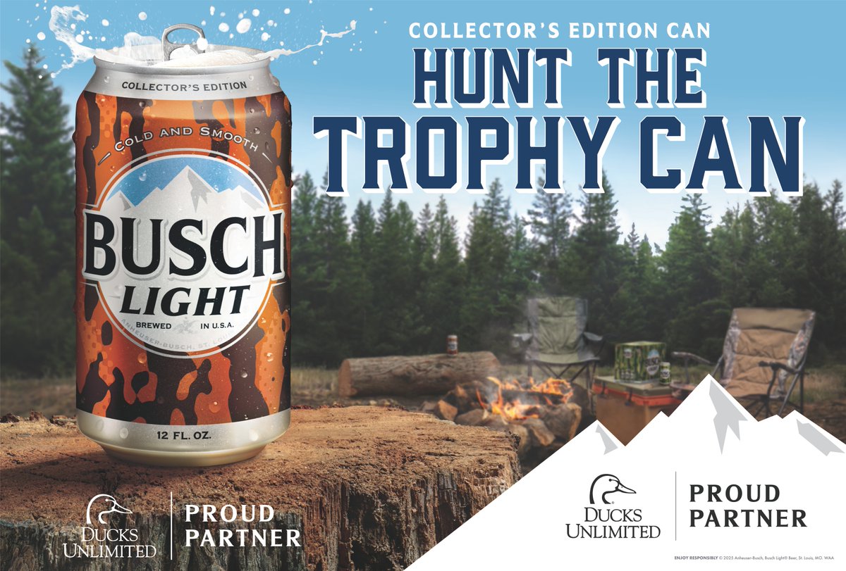CollegeCityBEV's tweet image. Reward yourself after the hunt. 🍺🦆🦌
Busch Light’s limited-edition hunting cans are here — a cold nod to all the early alarms and muddy boots.
Find the Blaze Orange Busch Light can and enter for your chance to win! 🔥

#BuschLight #ForTheHunters #DucksUnlimitedPartner