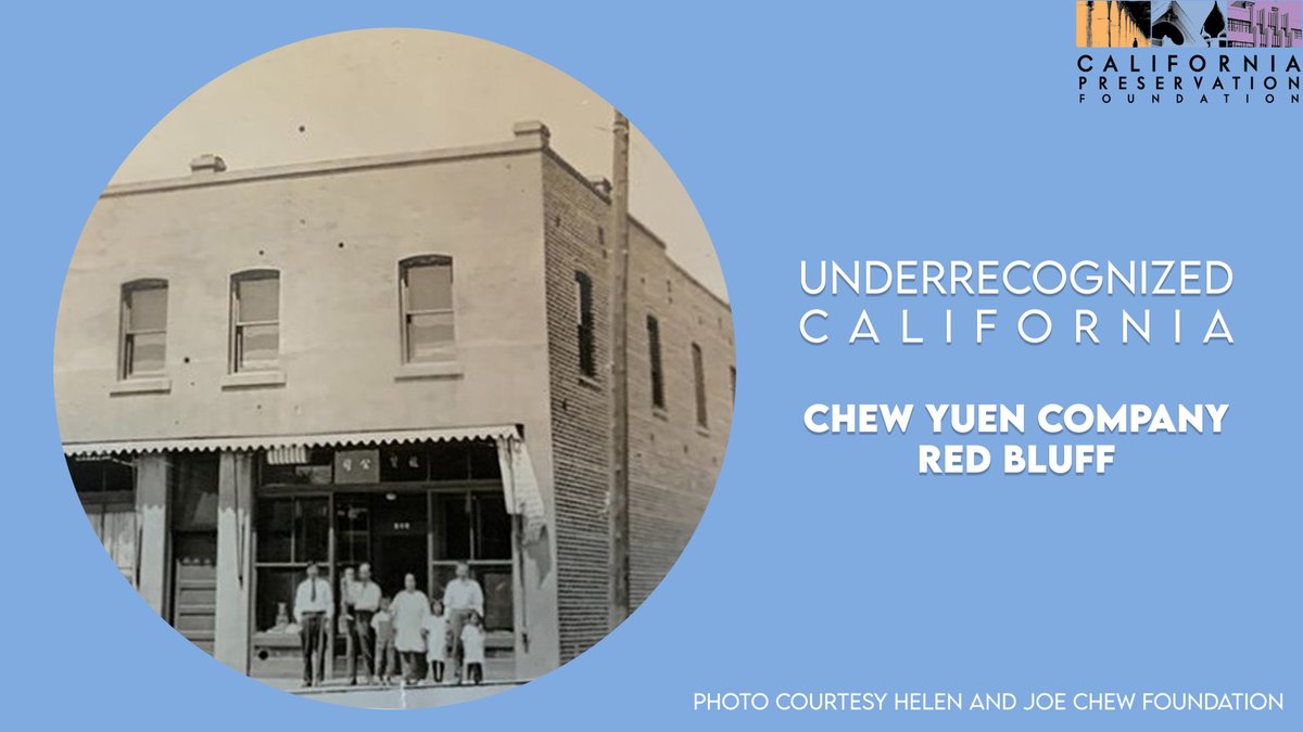 The Chew Yuen Bldg (1910) is the last remnant of Red Bluff's Chinatown. This rare 2-story brick building was a TCM clinic, home, &amp; community hub. A powerful site of Chinese American resilience during the Exclusion Era. bit.ly/Underrecognize… #AsianAmerican #UnderrecognizedCA