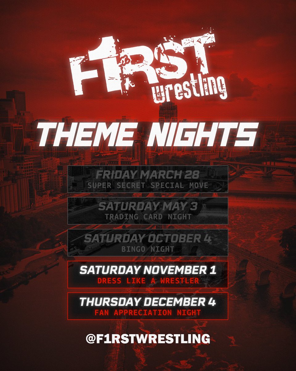 f1rstwrestling's tweet image. EFFY RETURNS TO F1RST WRESTLING!

⚠️F1RST Wrestling: 𝑼𝑵𝑳𝑬𝑨𝑺𝑯𝑬𝑫⚠️
SATURDAY | November 1st
@UptownVFW | Minneapolis, MN
Doors 7pm | Show 8pm | 21+ Event

🚨GET YOUR TICKETS NOW🚨
🎟️ eventbrite.com/e/f1rst-wrestl…