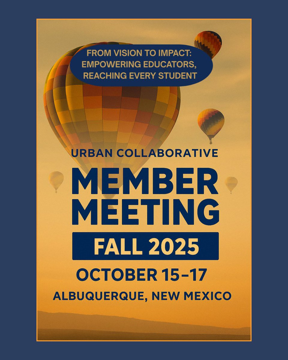 Hope to see you next week in Albuquerque! There is still time to register at allinforinclusiveed.org/urbancollabora….