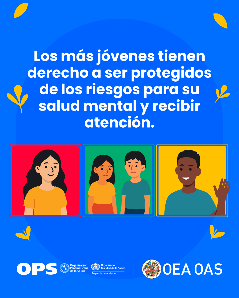 🛎️ La salud mental juvenil está en crisis.

Los equipos de atención primaria deben estar capacitados para detectar y tratar a tiempo los problemas de #saludmental en jóvenes.  La atención temprana mejora los resultados de por vida.

ℹ️ Es hora de actuar:
paho.org/es/campanas/di…