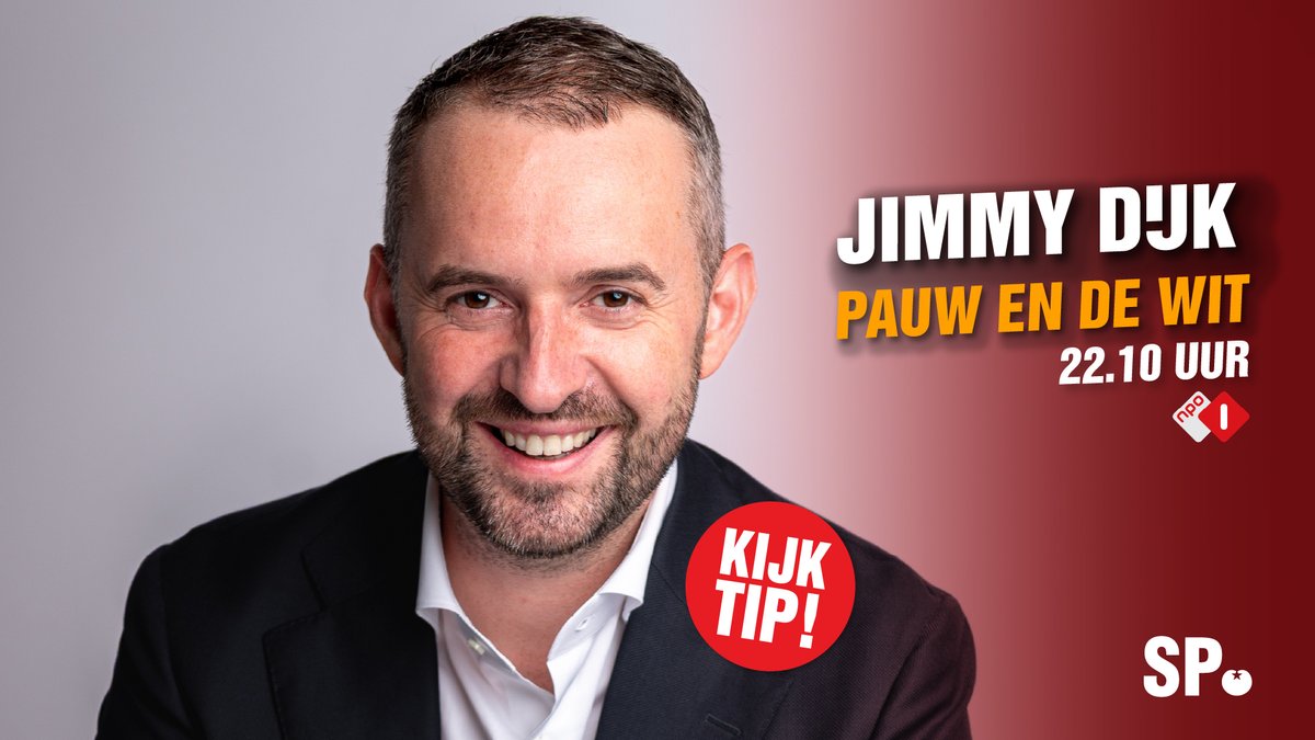 SP (@spnl) on Twitter photo 📺 Kijktip!
Vanavond is <a href="/jimmydijk/">Jimmy Dijk</a> te gast bij <a href="/pauwendewit/">Pauw & De Wit</a> over onze plannen voor Nederland
Volg vanaf 22.10 uur het gesprek op <a href="/NPO1/">NPO 1</a>. 📺 Kijktip!
Vanavond is <a href="/jimmydijk/">Jimmy Dijk</a> te gast bij <a href="/pauwendewit/">Pauw & De Wit</a> over onze plannen voor Nederland
Volg vanaf 22.10 uur het gesprek op <a href="/NPO1/">NPO 1</a>.