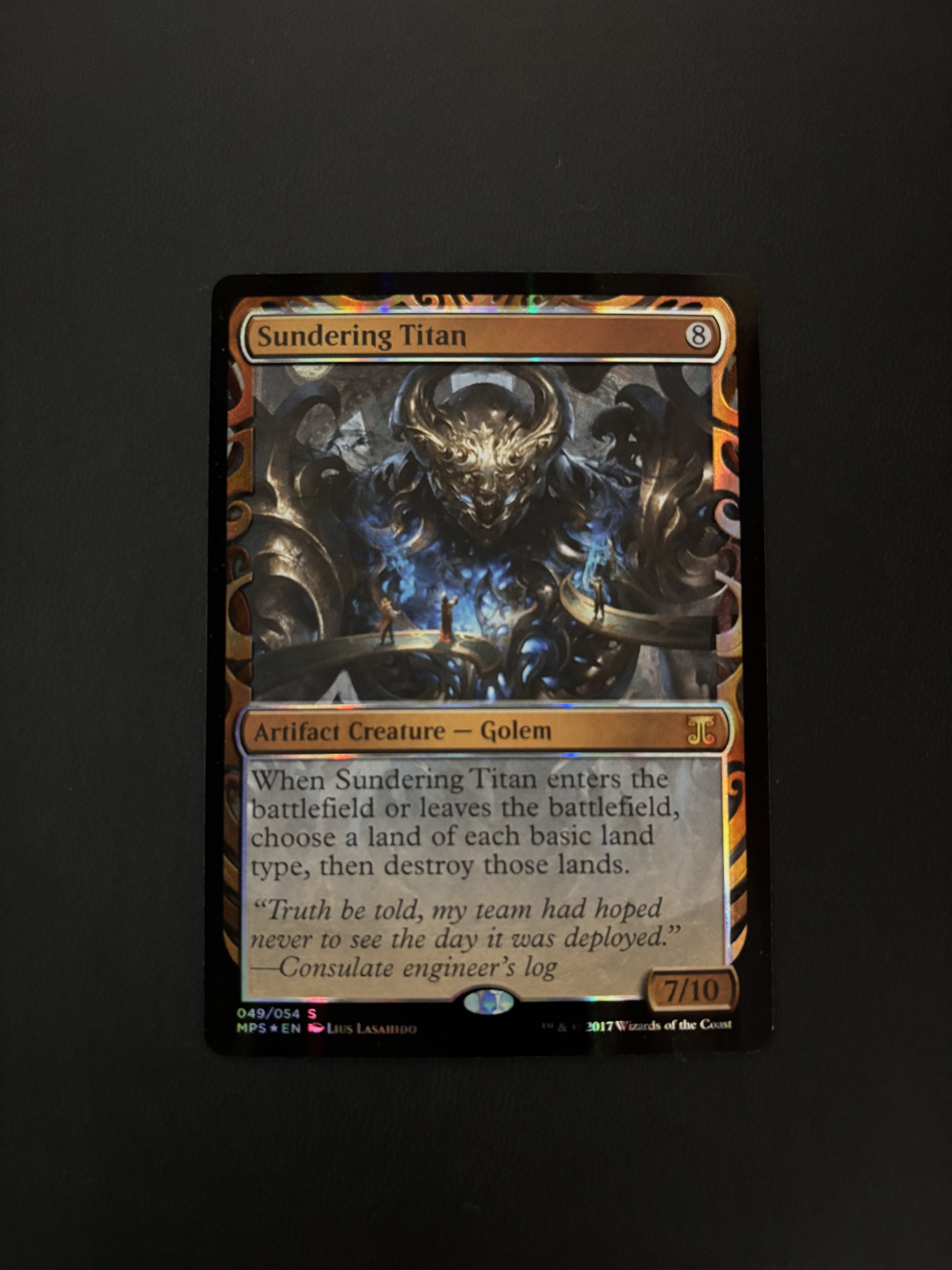 隔離するタイタン 部分光沢 Foil】《隔離するタイタン/Sundering Titan》※部分光沢[MPS] 茶R